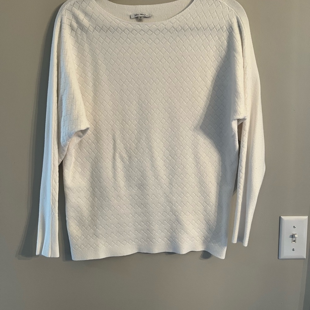 Women's Cream Textured Sweater